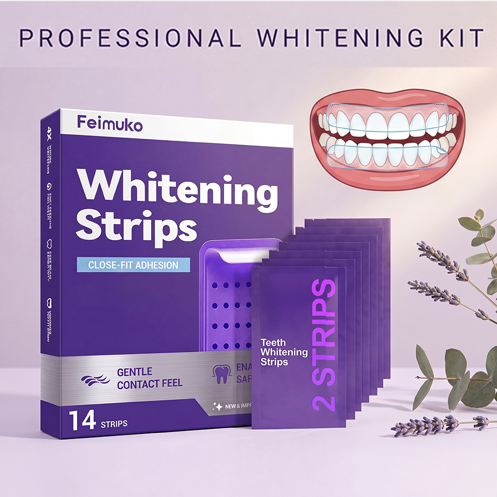 Teeth Whitening At Home - Purple Teeth Whitening Strips Brightening Shine