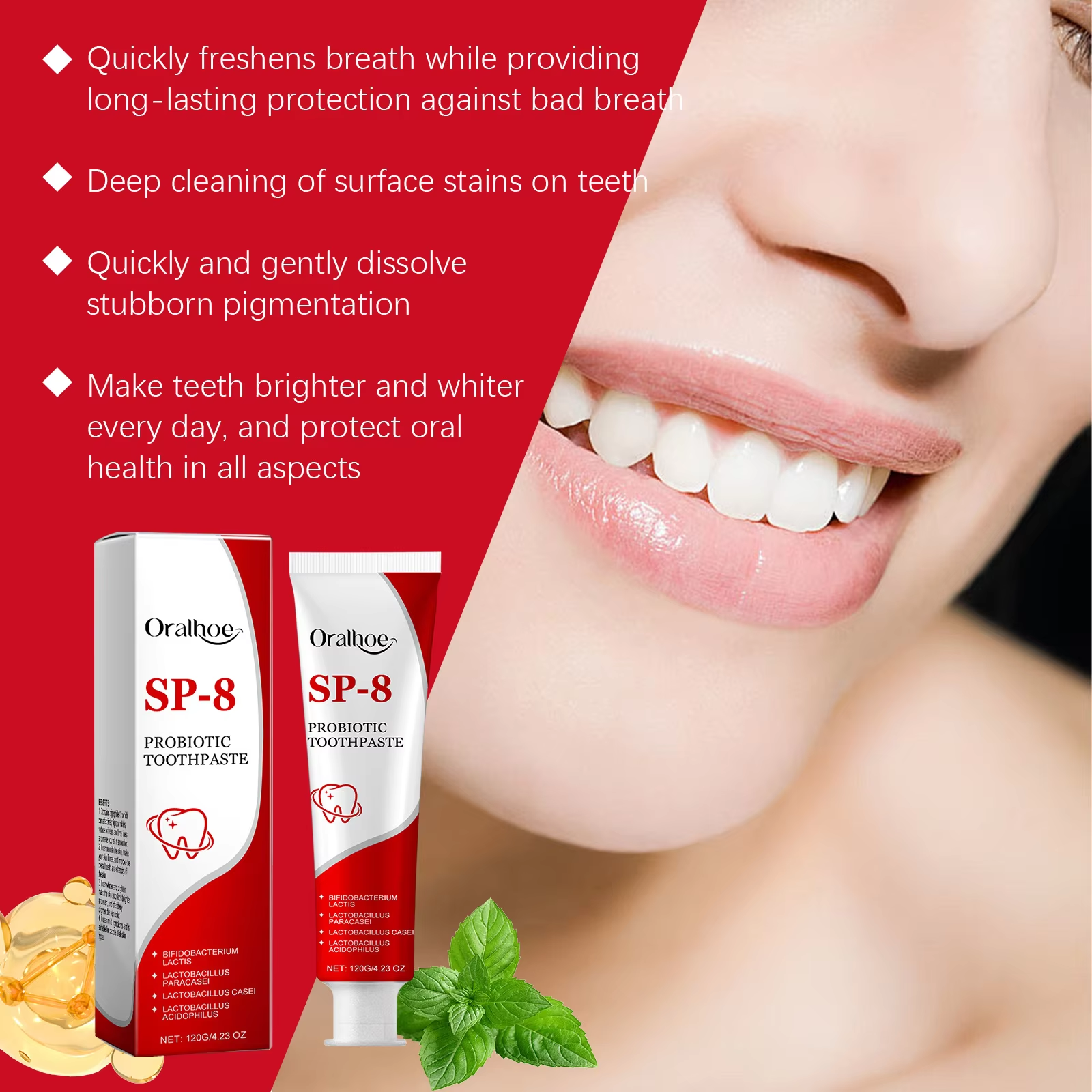 Sp-8 Probiotic Toothpaste Brig - Teeth Whitening At Home review and price