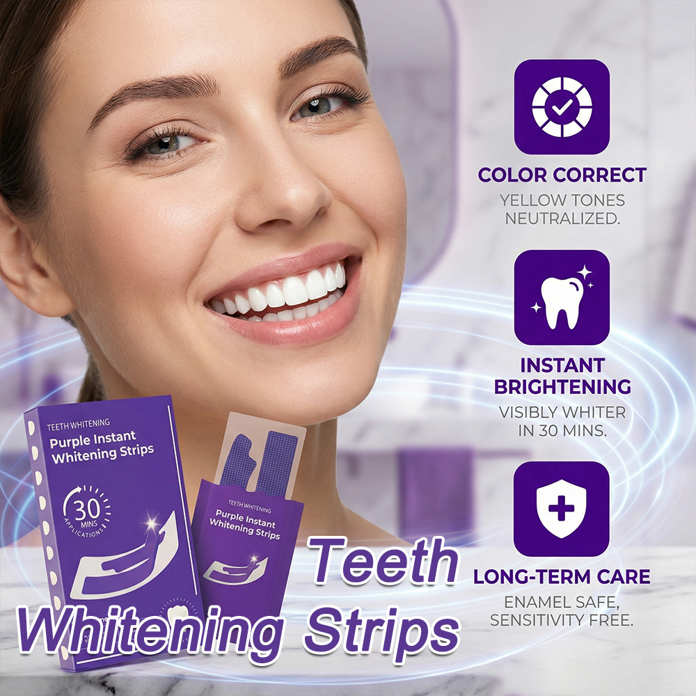 Purple Teeth Whitening Strips- - Teeth Whitening Home Kit review and price