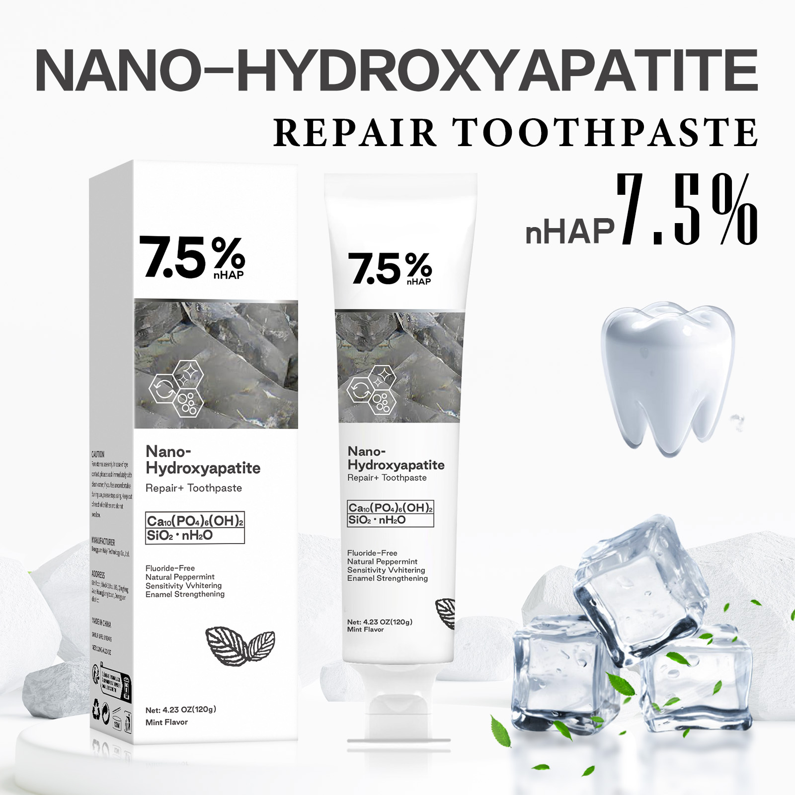 Nano Hydroxyapatite Toothpaste - Teeth Whitening At Home review and price