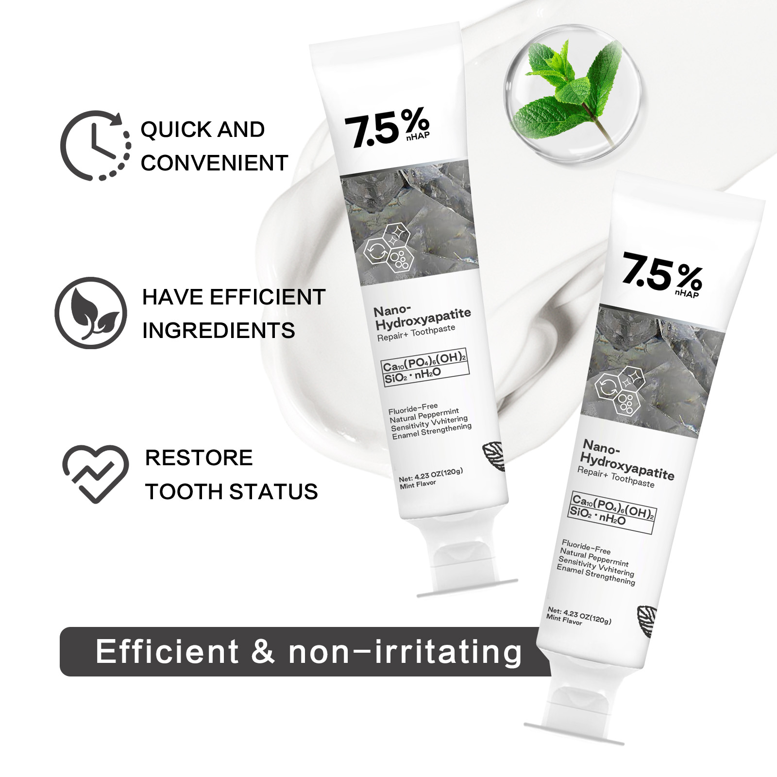 Nano Hydroxyapatite Toothpaste - Teeth Whitening At Home review and price