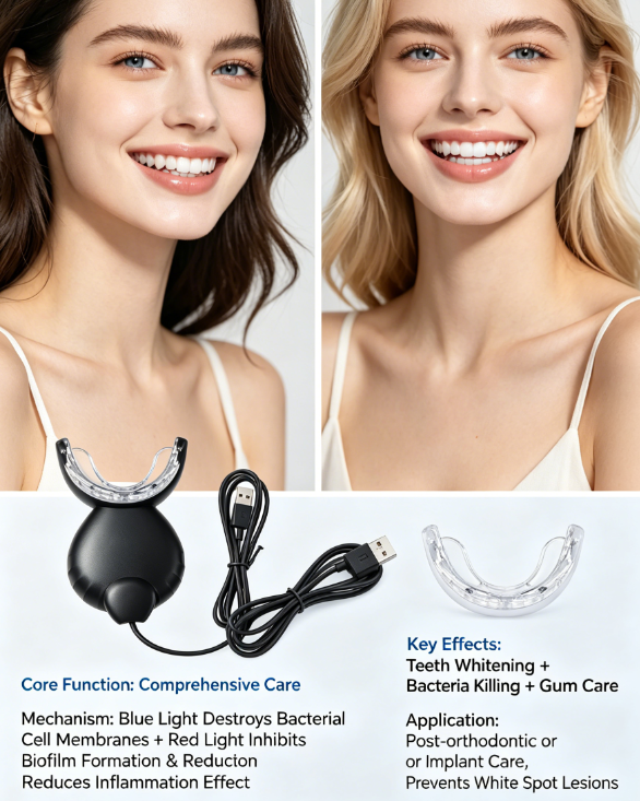 Blue LED Light Teeth Whitening - Teeth Whitening Home Kit review and price