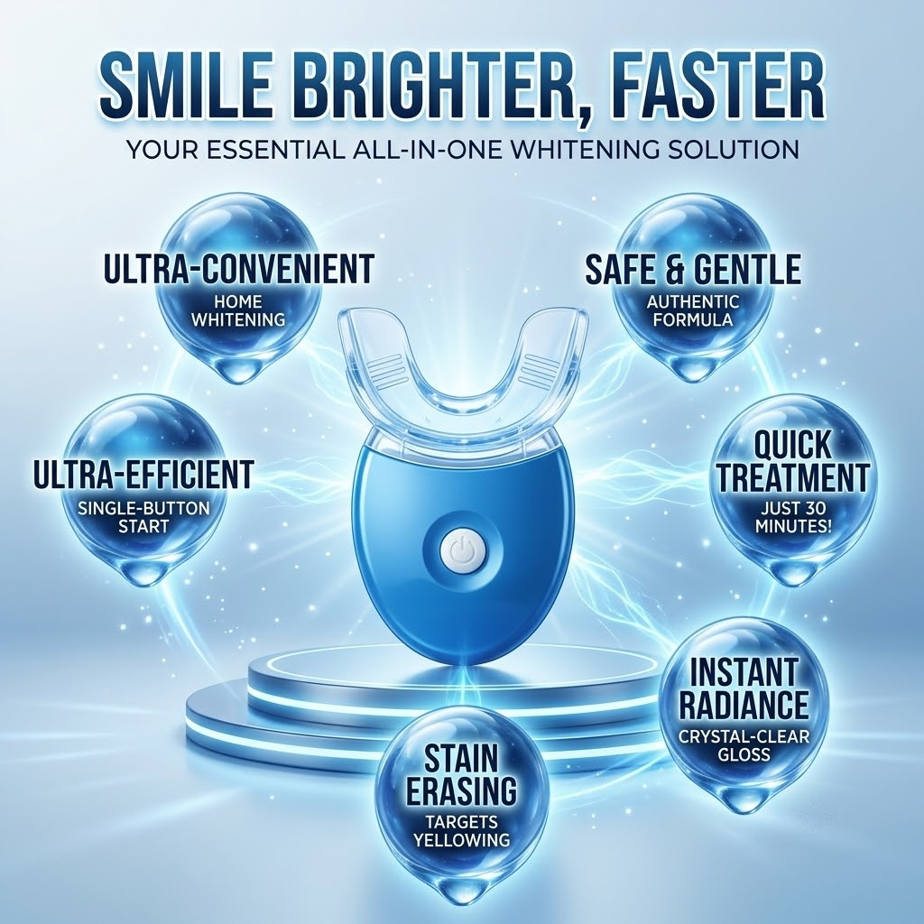 Wireless Cold LED Blue Light T - Teeth Whitening Kit At Home review and price