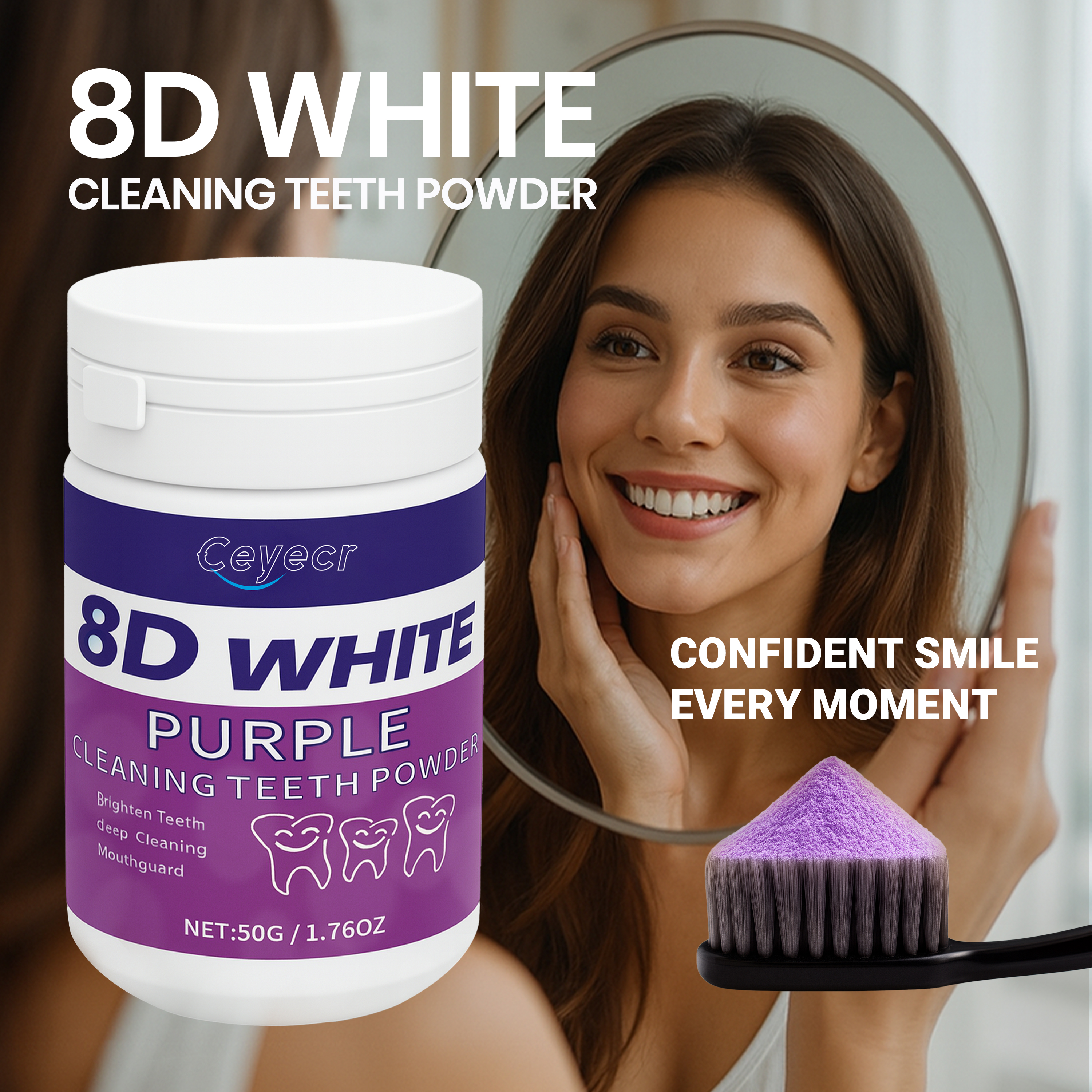 8D white Teeth Whitening Powde - Teeth Whitening Levels review and price