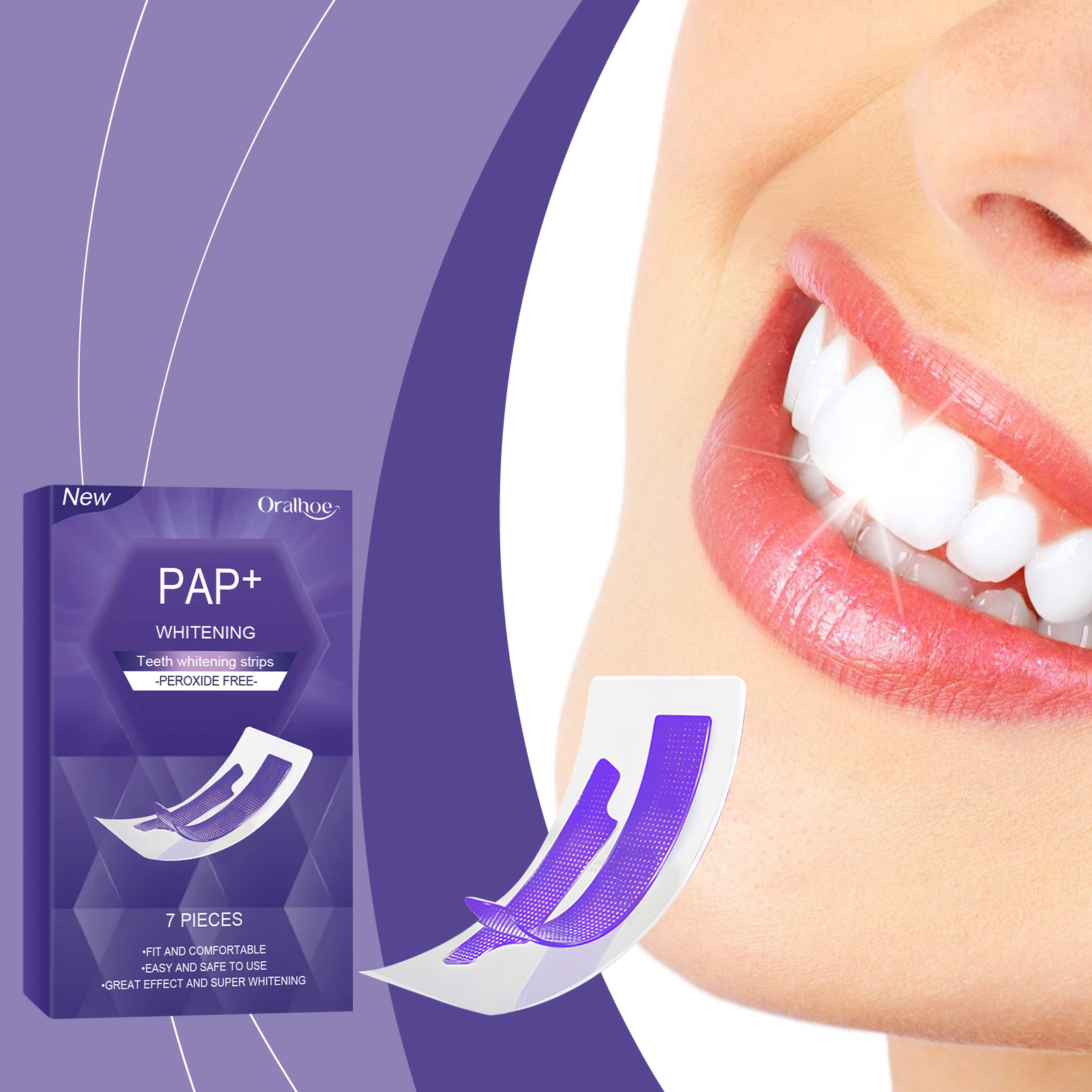Purple Teeth Whitening Strips  - Teeth Whitening At Home review and price