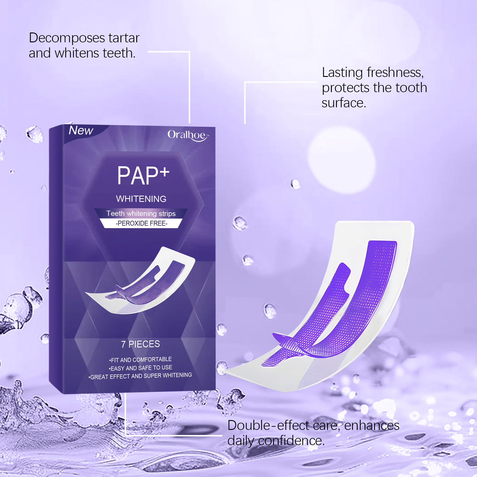 Purple Teeth Whitening Strips  - Teeth Whitening At Home review and price