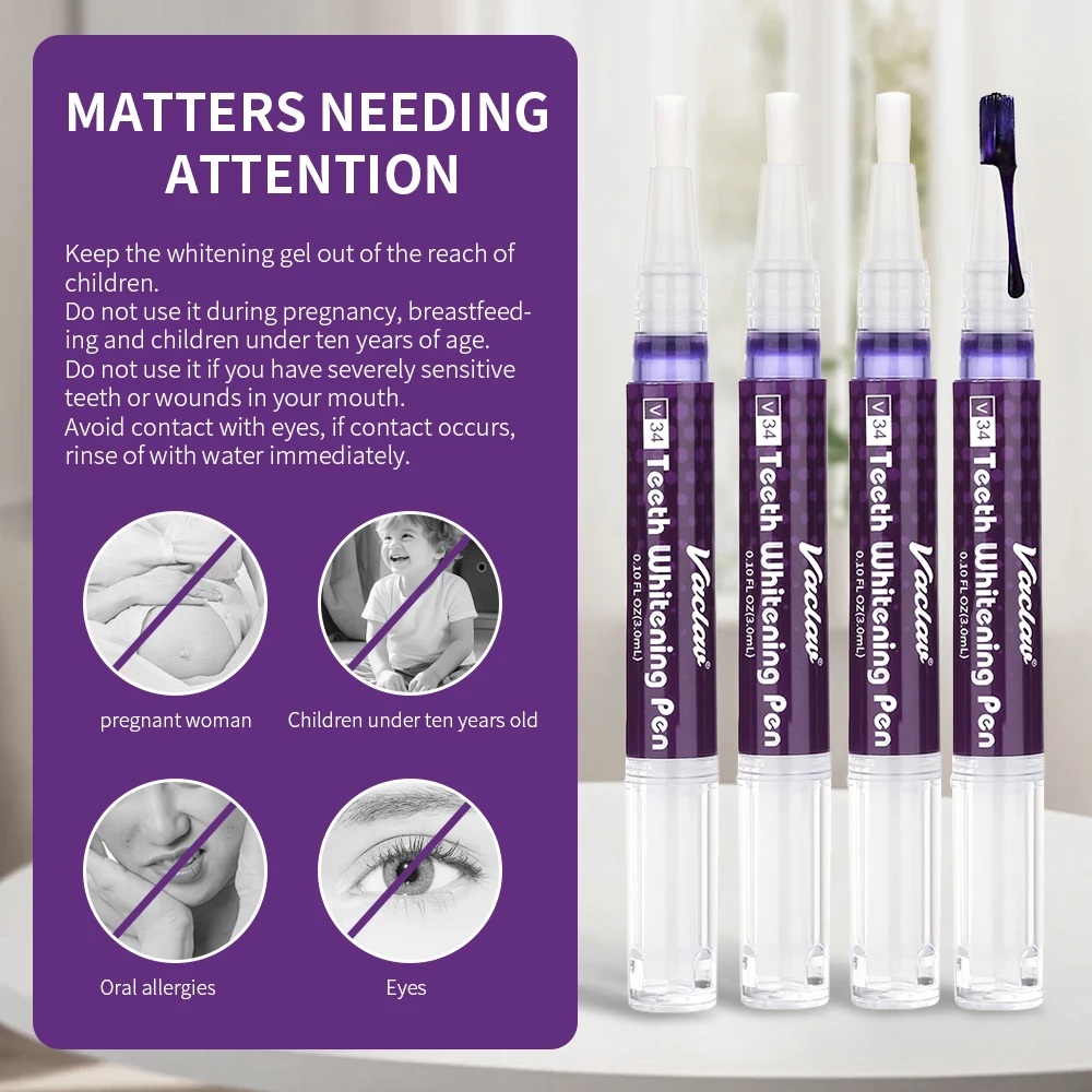 Vaclav V34 Purple teeth whiten - Teeth Whitening Levels review and price