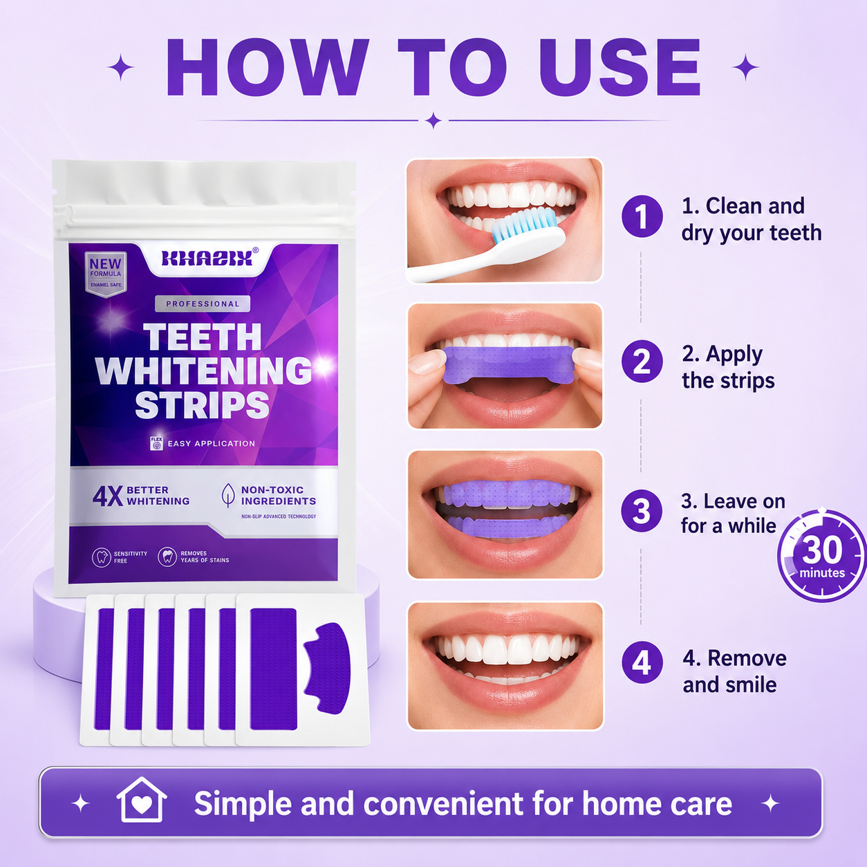 Teeth Whitening Strips 7 Pairs - Teeth Whitening Home Kit review and price