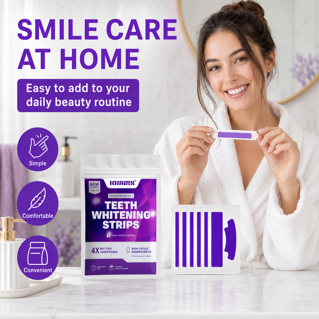 Teeth Whitening Strips 7 Pairs - Teeth Whitening Home Kit review and price
